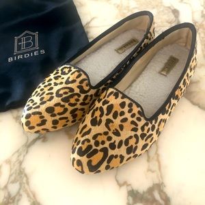 Birdies The Starling slipper in Cheetah calf hair 6.5M worn once